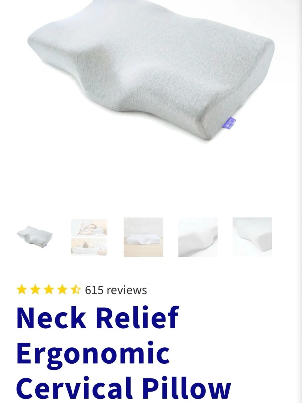 Like-new Cushion Lab Neck Relief Ergonomic Cervical Pillow
